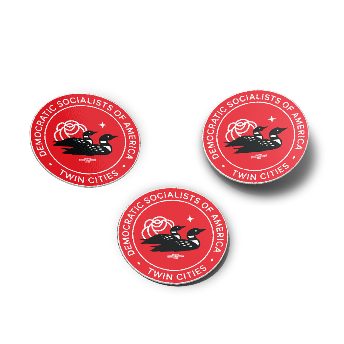 Twin Cities Round Sticker 3 Pack