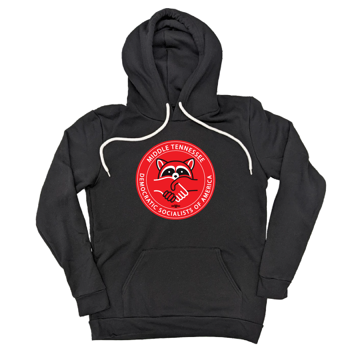 Racoon Logo Black Pullover Hoodie