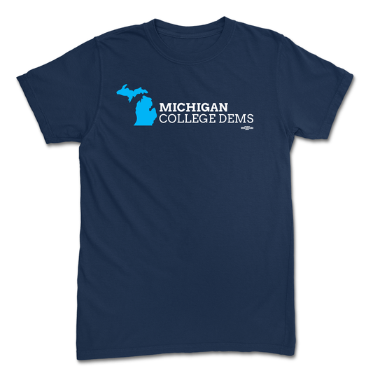 Michigan College Democrats Navy T-Shirt