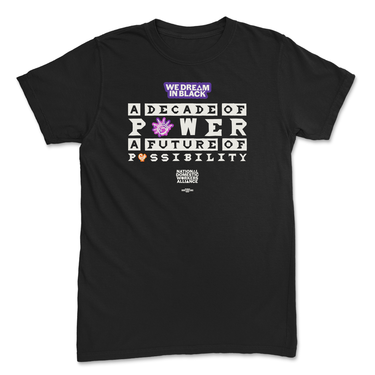 "A Decade of Power" black T Shirt