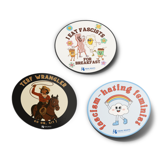 Anti Fascist Round Sticker 3-Pack