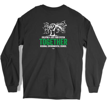 Creating A Just Food System Together Black Long Sleeve Tee