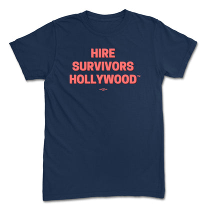 Hire Survivors Hollywood Navy T-Shirt