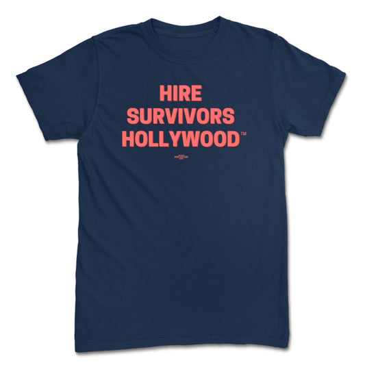 Hire Survivors Hollywood Navy T-Shirt