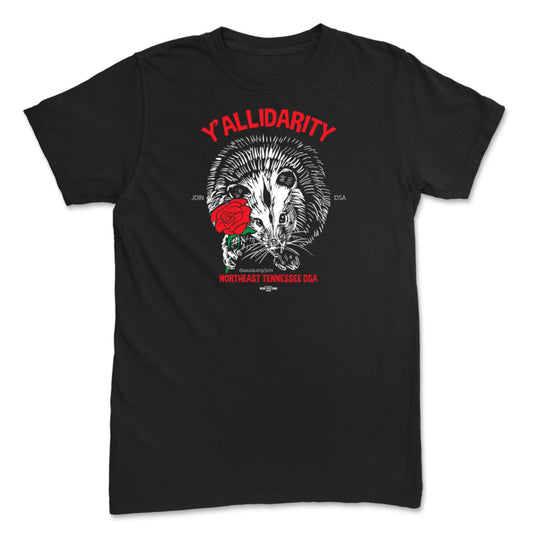 Y'allidarity Possum Black T-Shirt