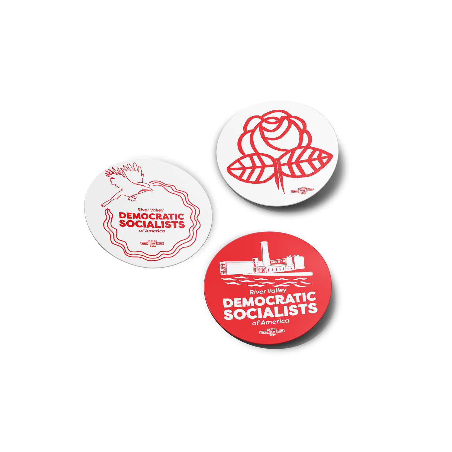 River Valley DSA Round Sticker 3 Pack
