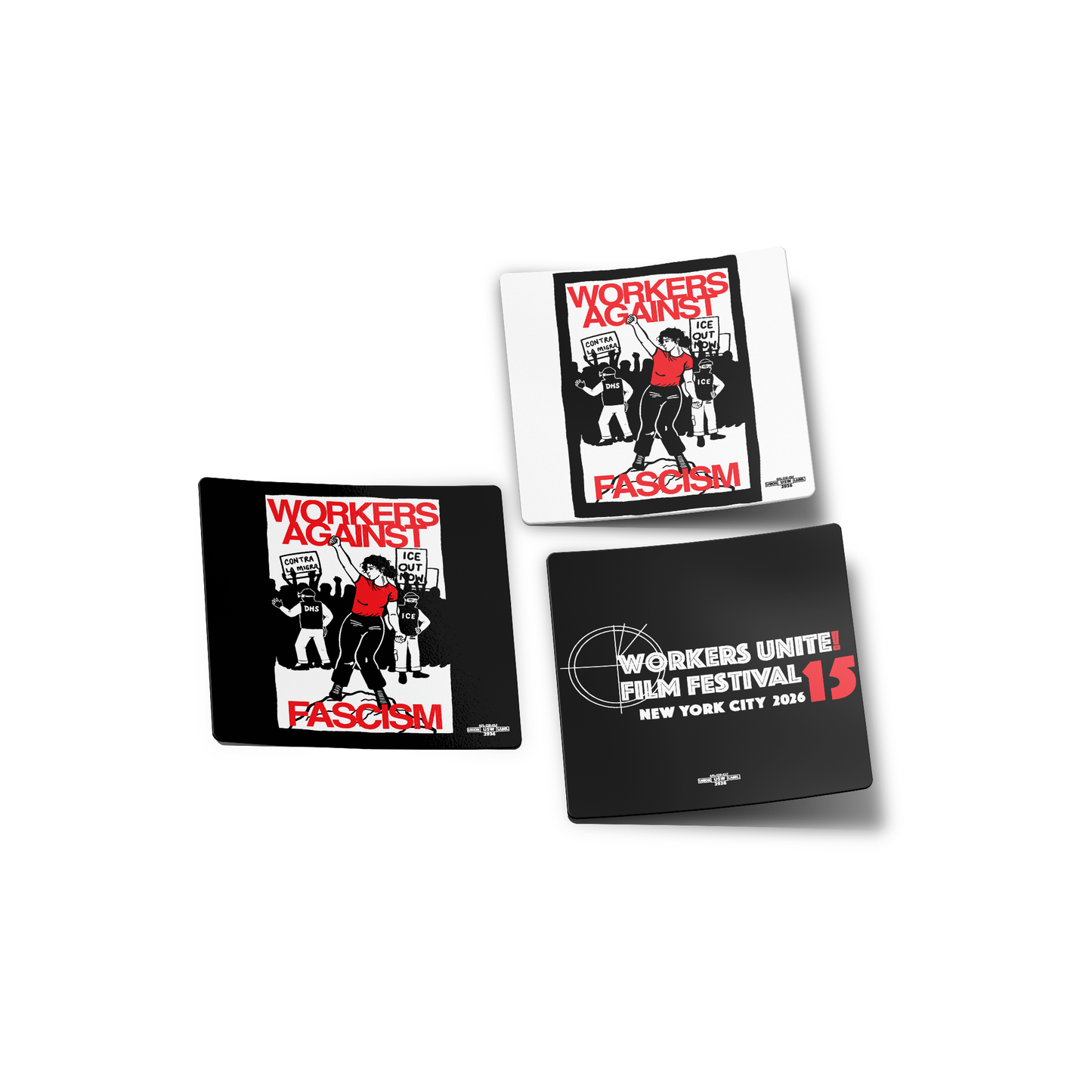 Workers Unite Film Festival 2026 Sticker 3-Pack