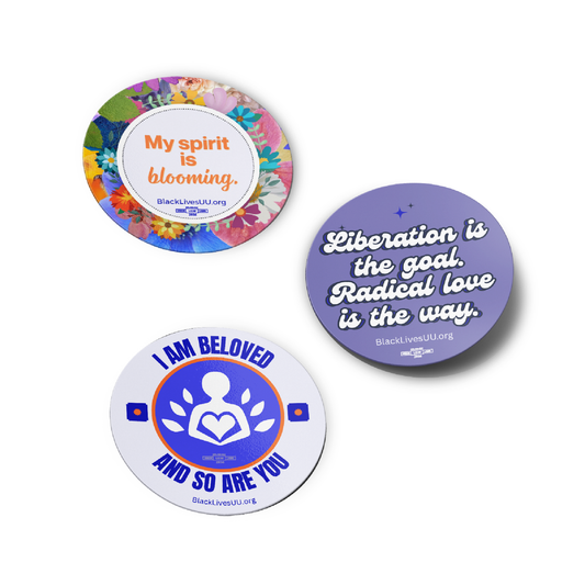 BLUU round sticker 3-pack