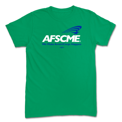 AFSCME White and Blue logo T-Shirt
