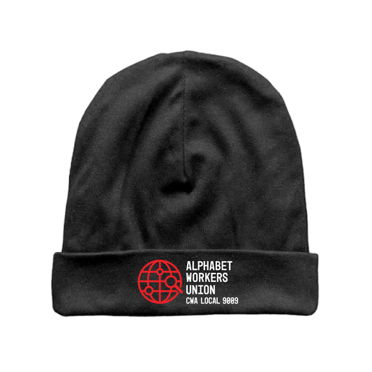 Alphabet Workers Union Black Beanie