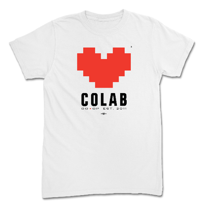 CoLab Heart Logo White Tee