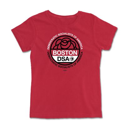 Boston DSA Logo Femme Red Tee