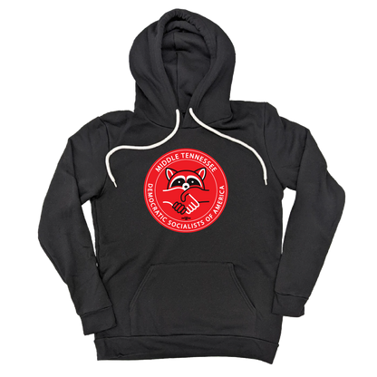 Racoon Logo Black Pullover Hoodie