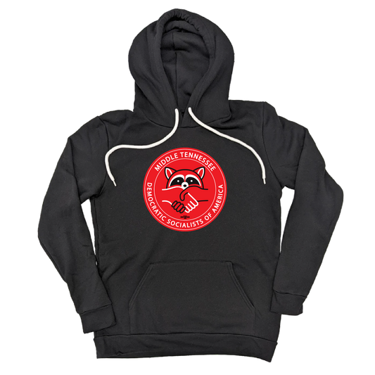 Racoon Logo Black Pullover Hoodie