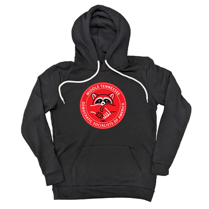 Racoon Logo Black Pullover Hoodie