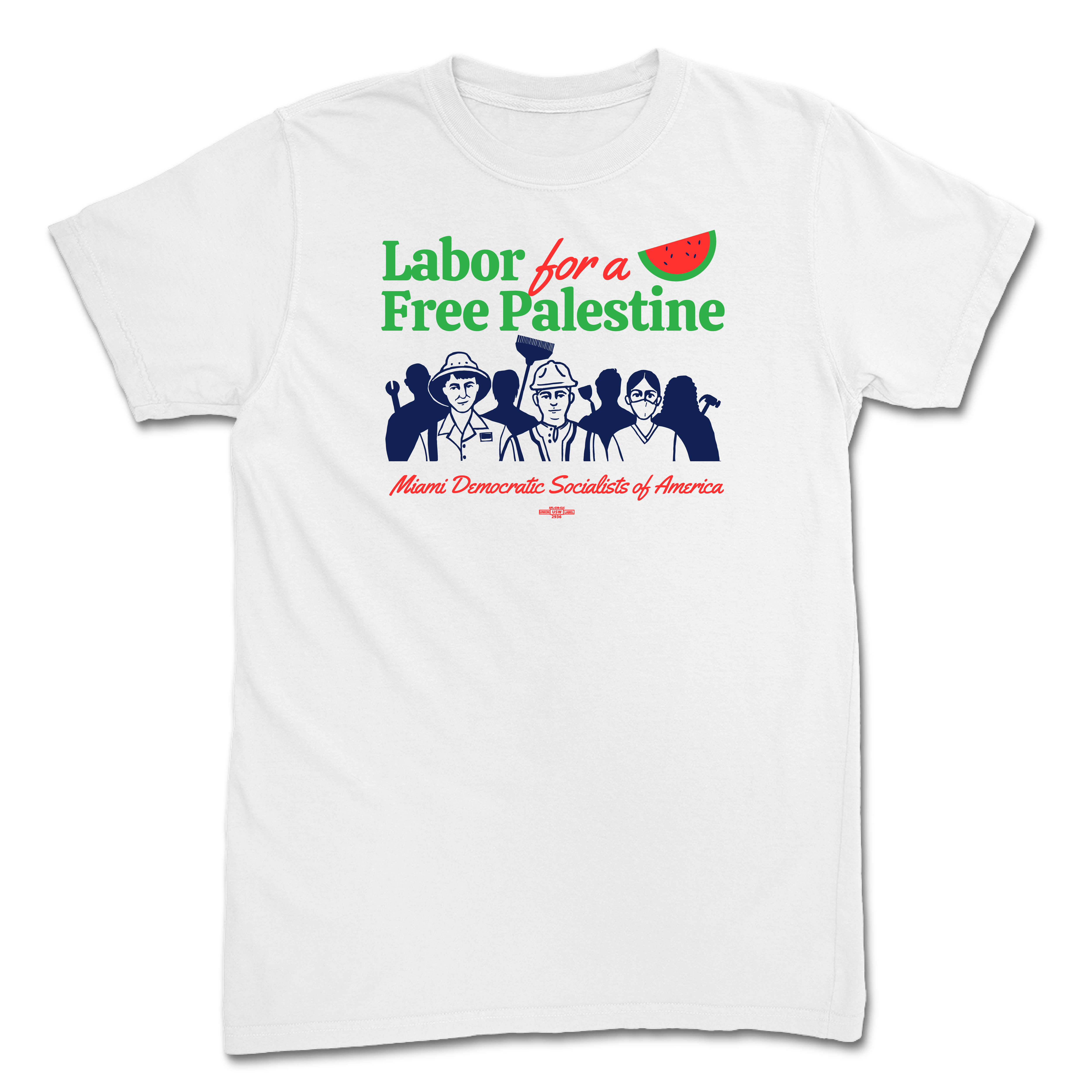 Labor for a Free Palestine White T-Shirt – Good Press