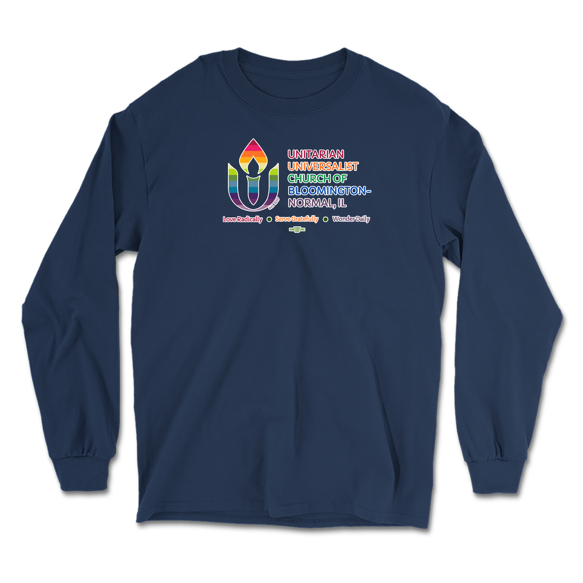 Rainbow Chalice Navy Long Sleeve T-Shirt