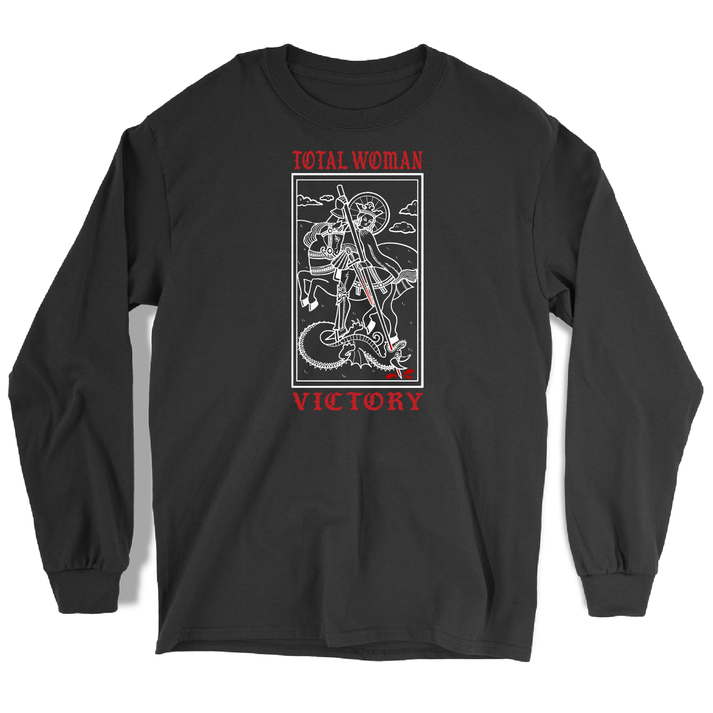 Total Woman Victory Black Long Sleeve T-Shirt