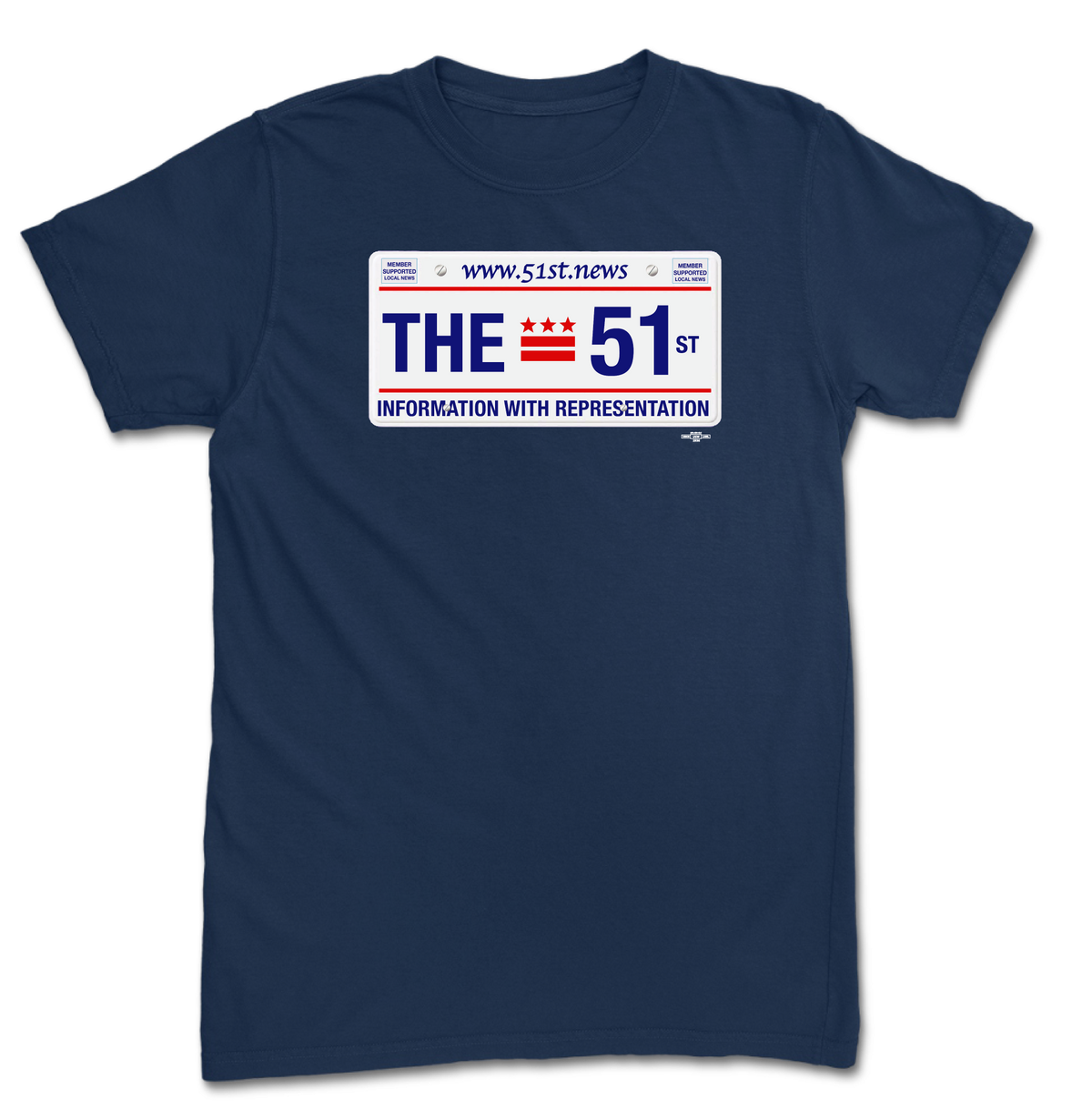 License Plate Navy T-Shirt