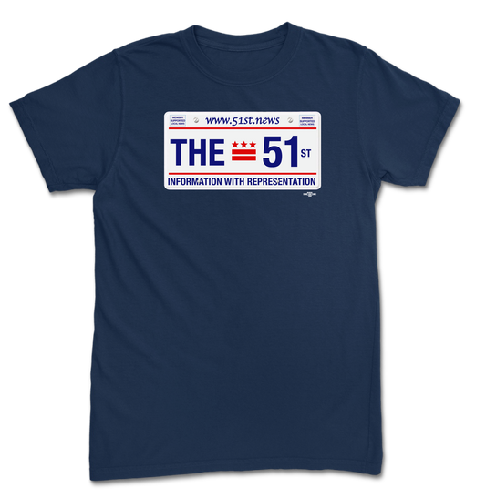License Plate Navy T-Shirt