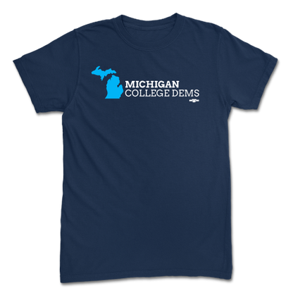 Michigan College Democrats Navy T-Shirt