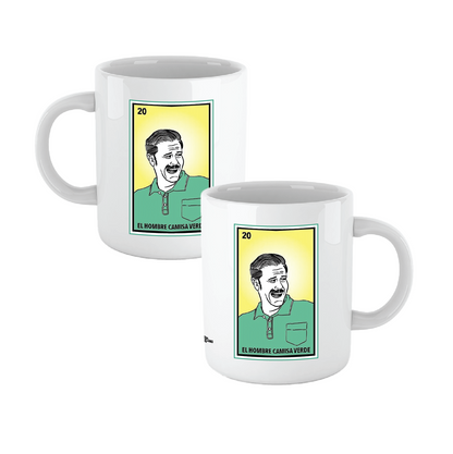 El Hombre Camisa Verde mug