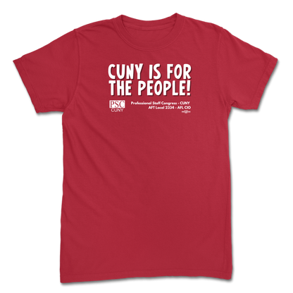 CUNY Is For The People Red T-Shirt