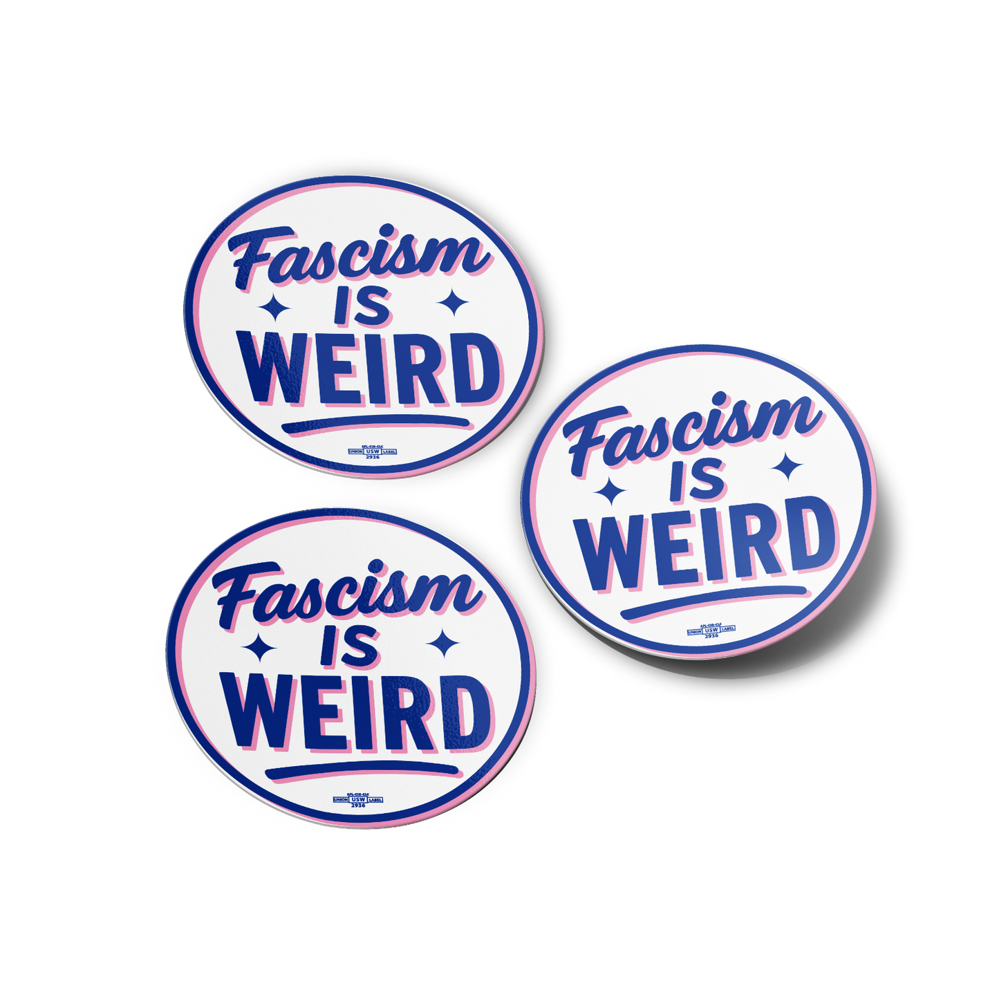 Fascism is Weird sticker 3 pack