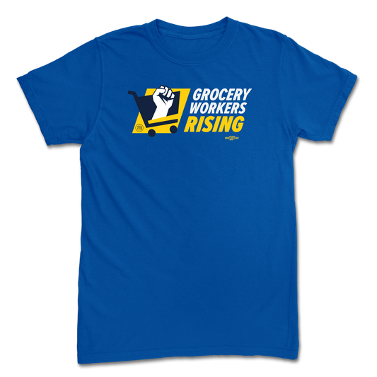 Grocery Workers Rising Royal Blue Tee