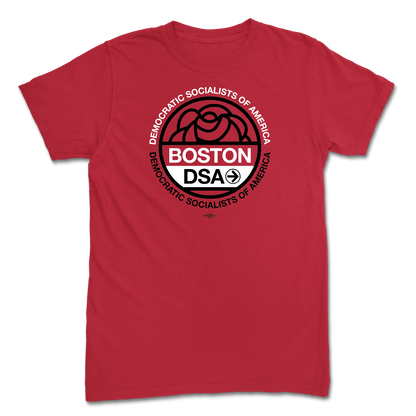 Boston DSA Logo Unisex Red Tee