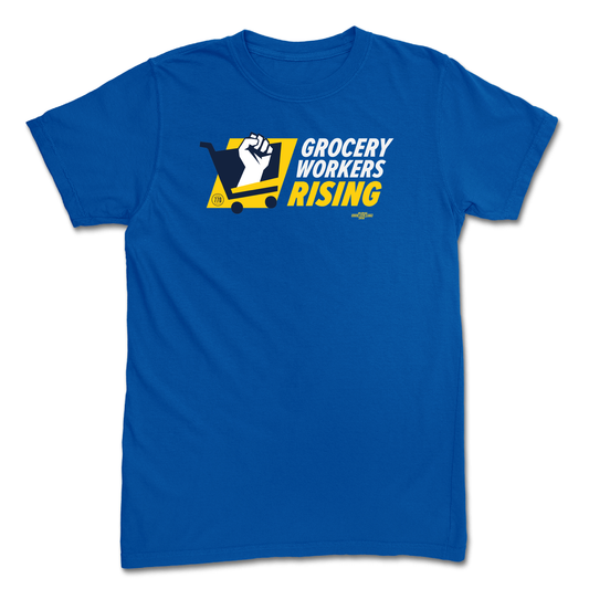 Grocery Workers Rising Royal Blue Tee