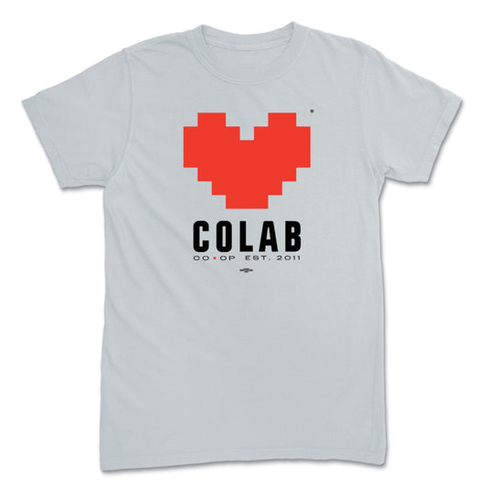 CoLab Heart Logo Platinum Tee