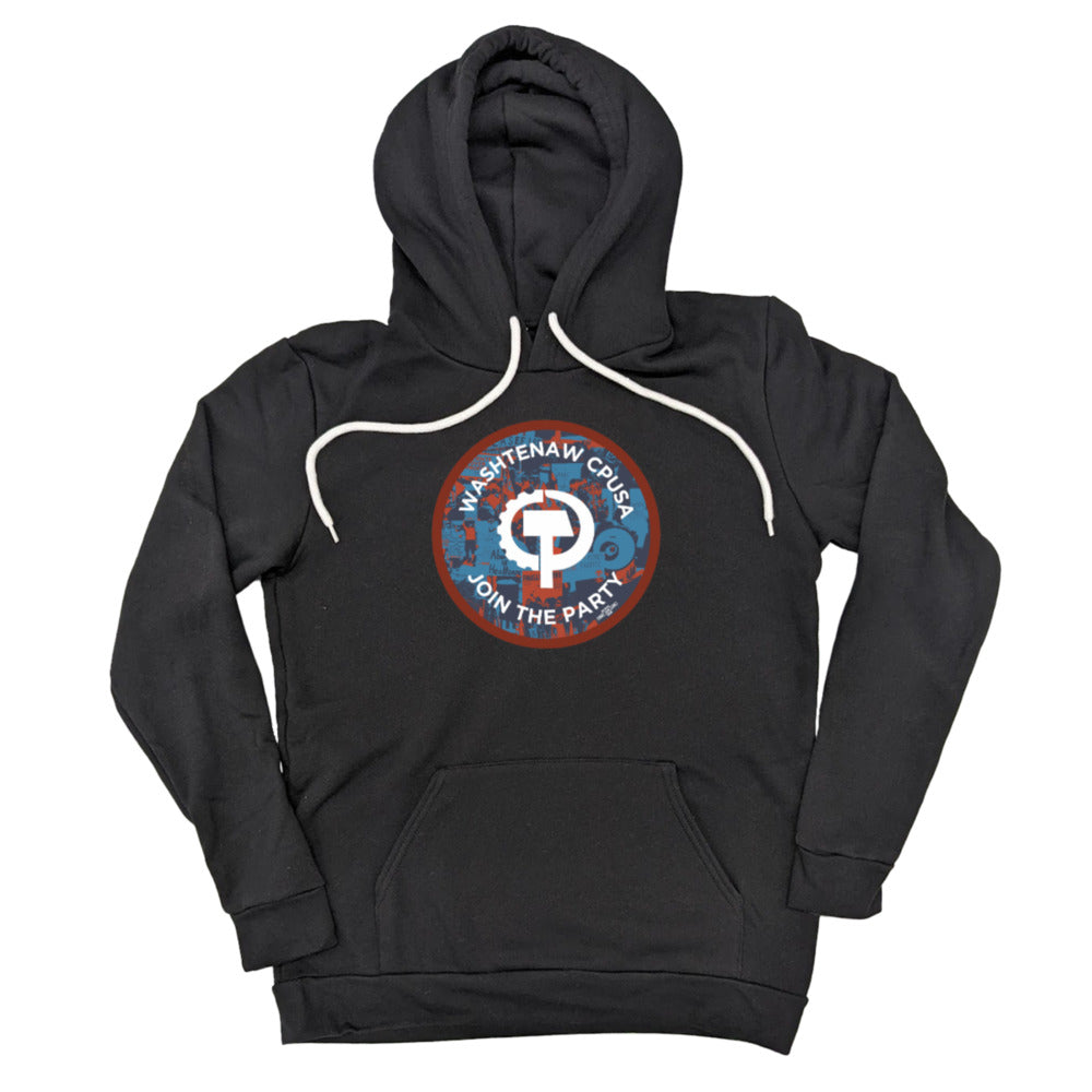 CPUSA Circle Logo Black Pullover Hoodie