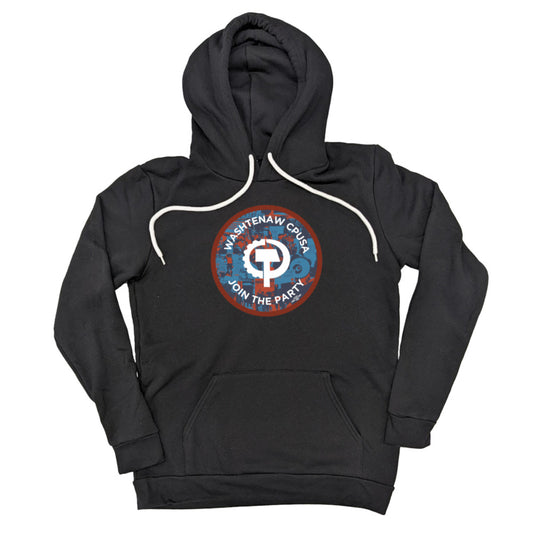 CPUSA Circle Logo Black Pullover Hoodie