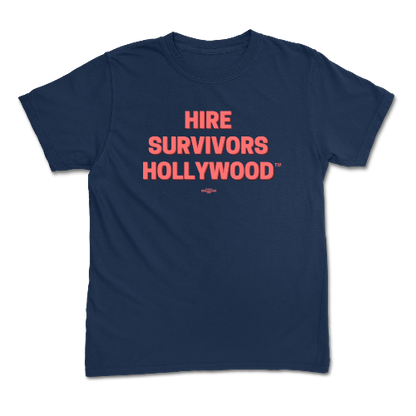 Hire Survivors Hollywood Navy Youth Shirt