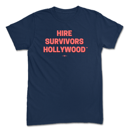 Hire Survivors Hollywood Navy T-Shirt