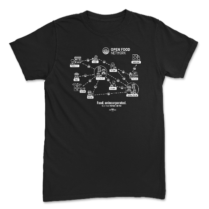Open Food Network diagram black tee