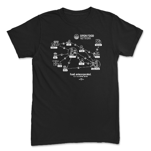 Open Food Network diagram black tee