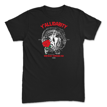 Y'allidarity Possum Black T-Shirt