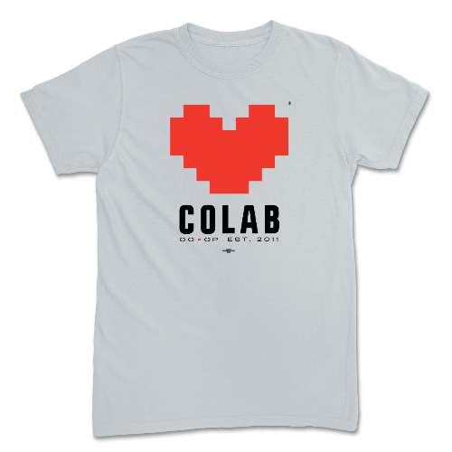 CoLab Heart Logo Platinum Tee