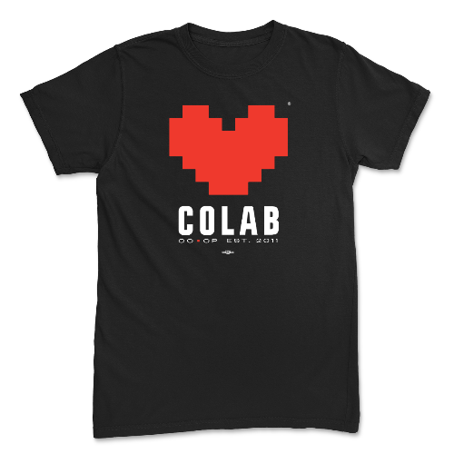 CoLab Heart Logo Black Tee