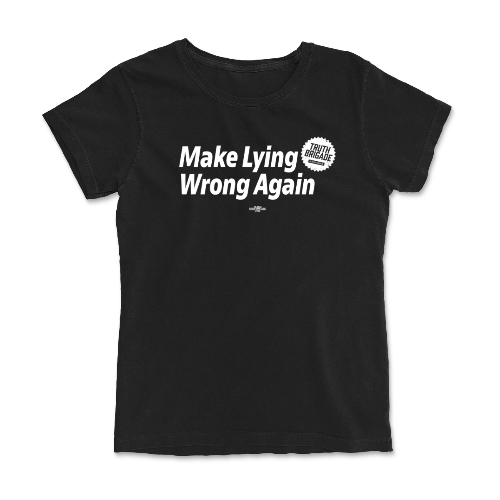 Make Lying Wrong Again Black Tee