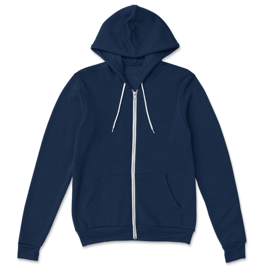 USA Made Zip-up Navy Hoodie